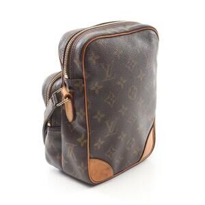 Louis Vuitton Brown Bag Canvas Monogram Shoulder Amazon Leather